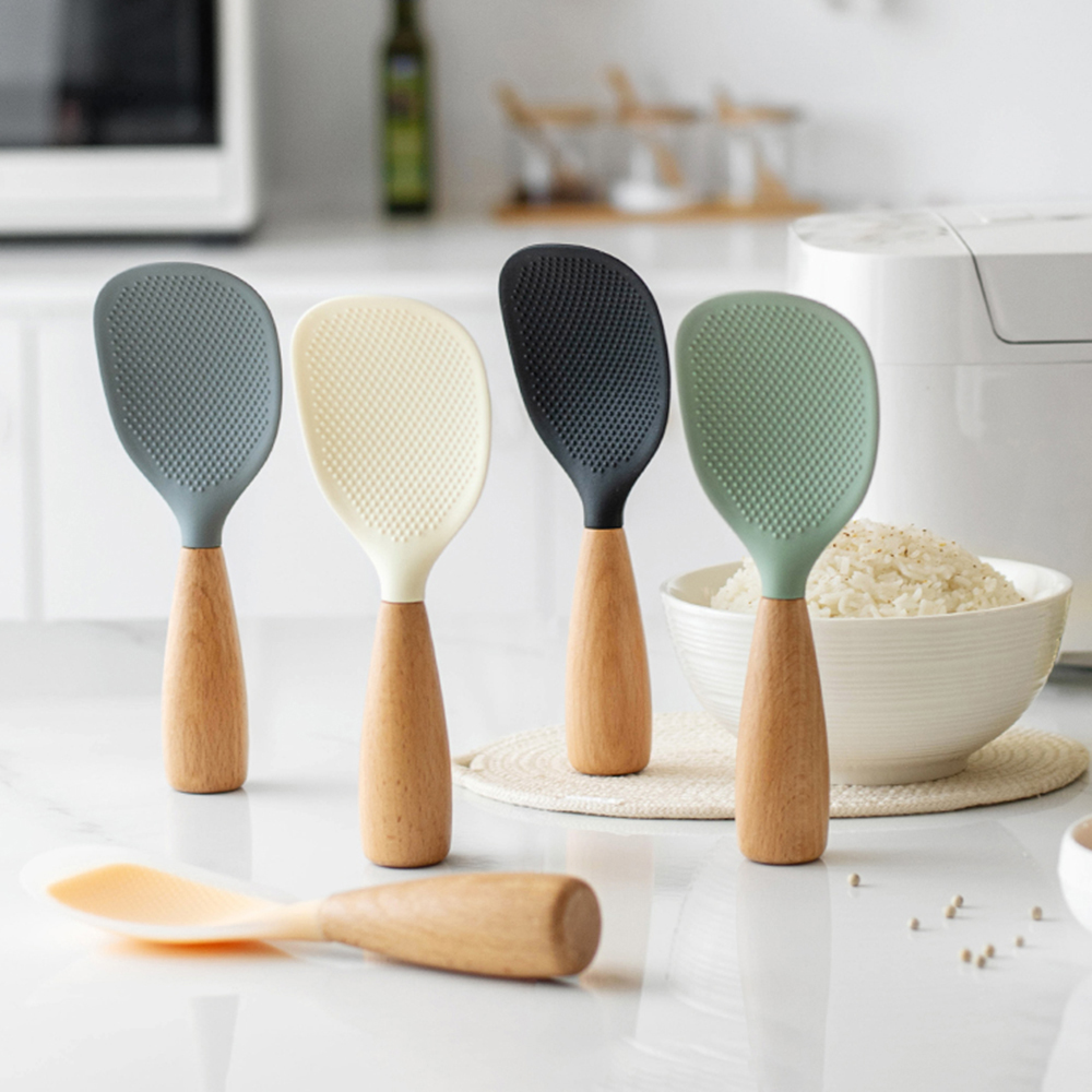 Kitchen Gadgets On Sale - Non-stick 1Pcs Silicone Rice Spoon Cooking