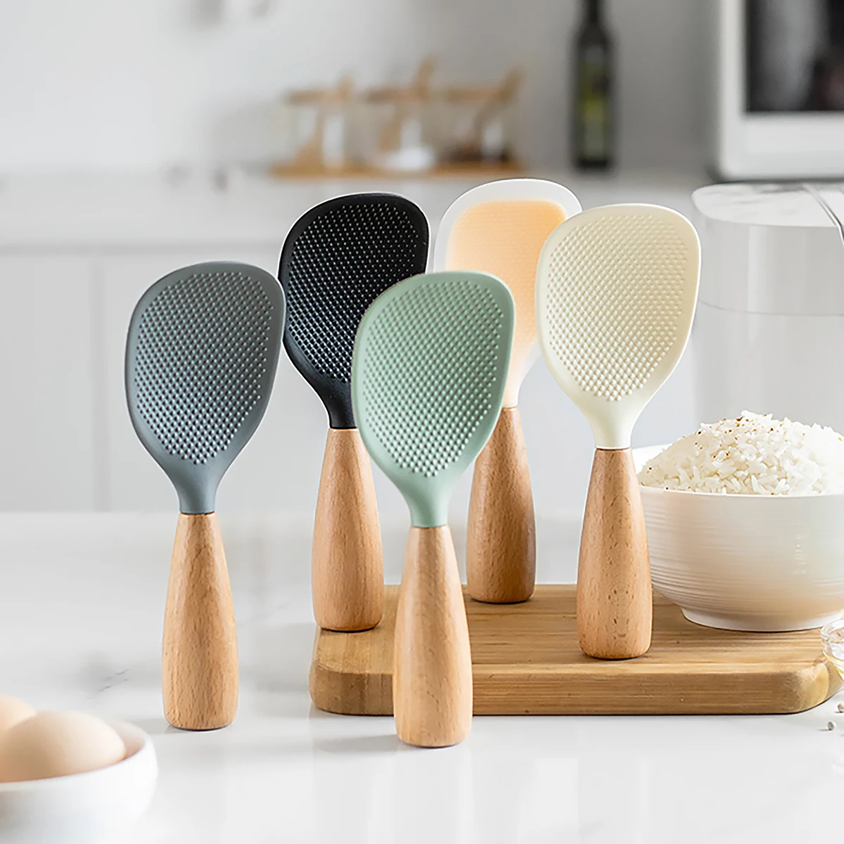 Hanging Silicone Rice Spoon Ki - огляд і ціна Kitchen Gadgets On Sale