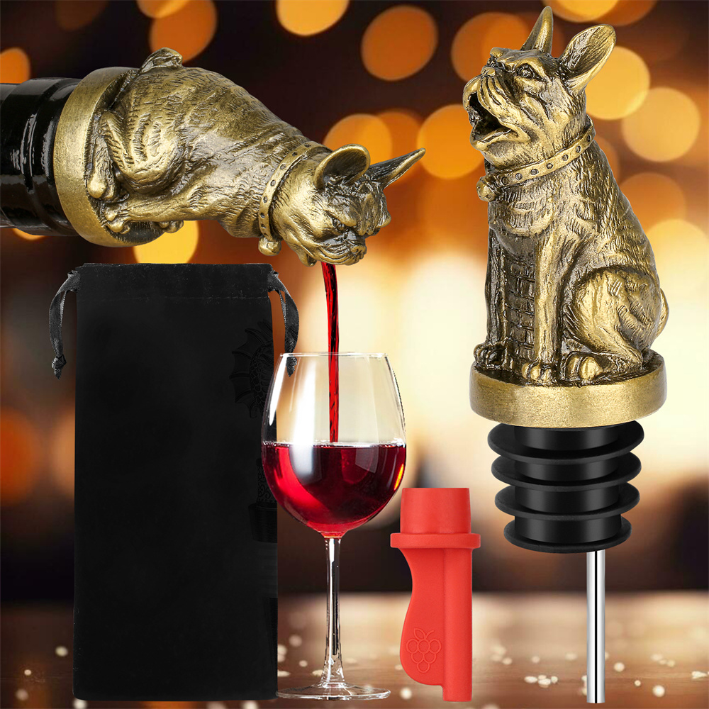 Cute French Bulldog Wine Pouer - огляд і ціна Kitchen Gadgets Worth Buying